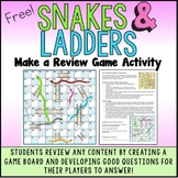 Snakes and Ladders Review Game: Make A Game Activity to Re