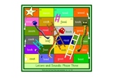 Snakes and Ladders phonics games. Phase 3 of the Letters a