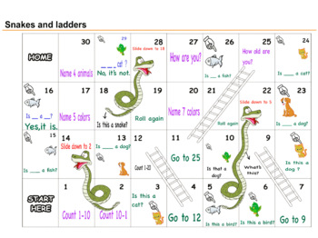 Preview of Snakes and ladders/ this or that /「Is this/that a/an ——？」