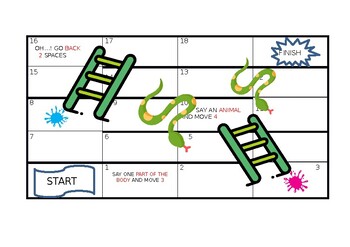 editable snakes and ladders template