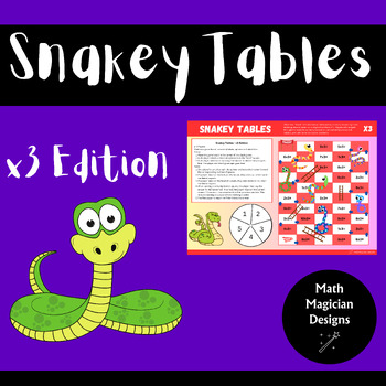 Preview of Snakey Tables - x3 Edition | Times Tables Mathematics Board Game