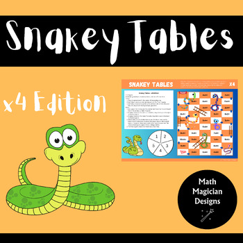 Preview of Snakey Tables - x4 Edition | Times Table Mathematics Game