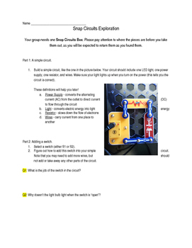 Preview of Snap Circuits Exploration