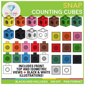 Preview of Snap Counting Cubes Clip Art