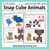 Snap Cube Animals Math Mats - Fine Motor Skills