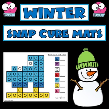 Preview of Snap Cube Centers for Winter | Math STEM Activities
