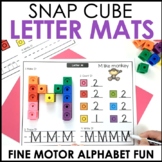 Snap Cube Letter Mats - Fine Motor Alphabet Centers - Lett