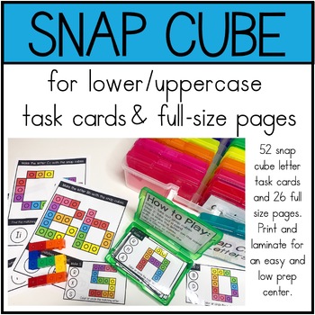 Preview of Snap Cube Letter Task Cards