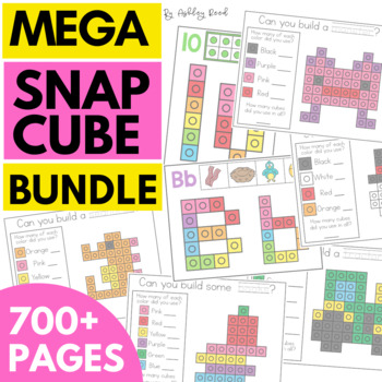 Preview of Snap Cube Math Centers Fine Motor MEGA BUNDLE for Preschool and Kindergarten