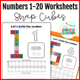 Snap Cube Number 1-20 Worksheets