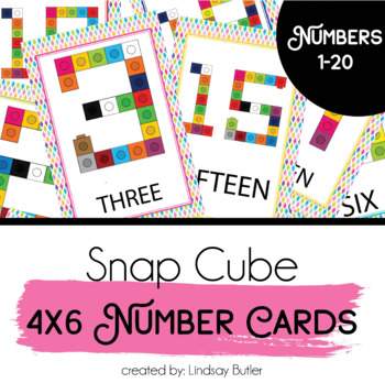 Snap Cube Number Cards (Numbers 0-20) by Preschool Pages | TpT