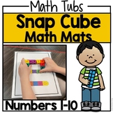 Snap Cube Numbers 1-10, Math Mats for Tubs, Centers, PreK,