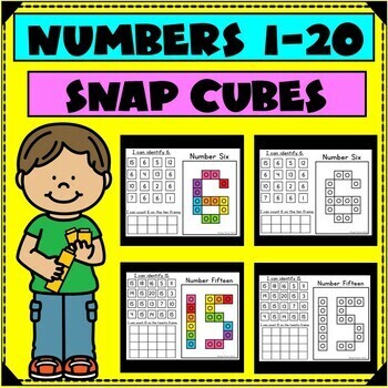 Preview of Snap Cube Numbers 1-20 | Fine Motor Skills