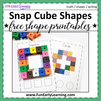 Preview of Snap Cube Shapes | Free Shapes Printables for Preschool and Kindergarten