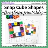 Snap Cube Shapes | Free Shapes Printables for Preschool an