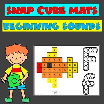 Preview of Snap Cubes Beginning Sounds