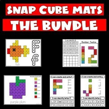 Preview of Snap Cubes Bundle | Numbers | Letters | Initial Sounds | Colors