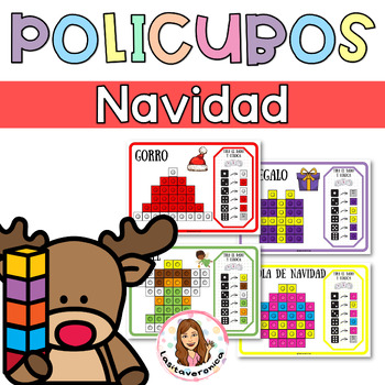 Preview of Snap Cubes Christmas / Policubos Navidad / December Morning tubs Spanish
