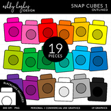 Snap Cubes Clipart 1 - Outlined