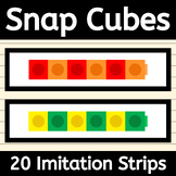 Snap Cubes Imitation and Patterns Strips for Building from