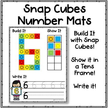 Preview of Snap Cubes Puzzle Mats ~ Numbers ~ Early Finisher ~ Math Stations