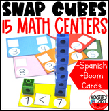 Snap cube Math task cards & Centers Unifix English & Spanish