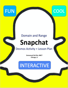 Preview of Snapchat: Domain and Range Lesson Plan and Activity