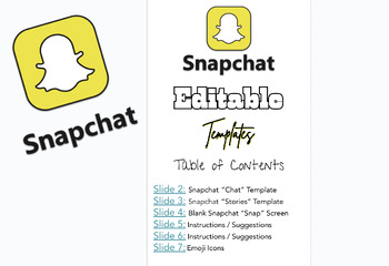 Preview of Snapchat Editable Templates