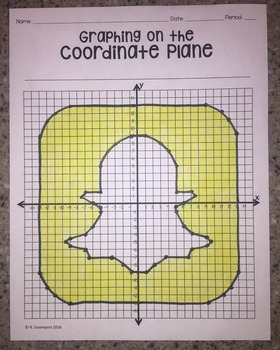 Snapchat (Graphing on the Coordinate Plane/ Mystery Picture) by Bobby's TpT