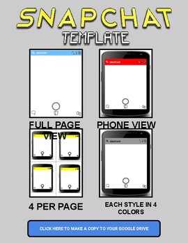 Preview of Snapchat Template (Editable on Google Slides)