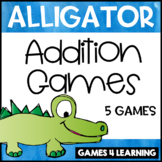 Alligator Addition Board Games: Addition Games: Addition C