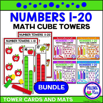 Preview of Snapping Math Cube Towers Building Numbers 1-20 BUNDLE