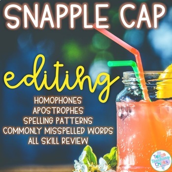 Preview of Snapple Cap Editing Activity
