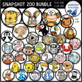 Snapshot Zoo Animals Bundle Clip Art Images Color Black White