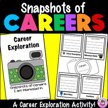 Preview of Career Day Exploration Awareness, Interest Research, Activity Booklet Worksheet