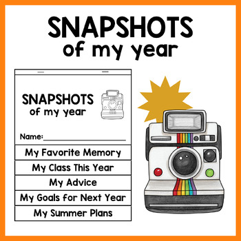 Preview of Snapshots of My Year - End of Year Memory Flipbook