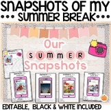 Snapshots of my Summer Break | Fun NO PREP Writing Activit