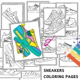 Sneaker Design Coloring Pages, Summer Activity