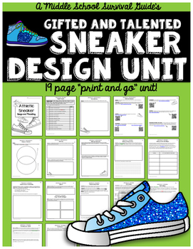 Preview of Gifted and Talented Unit - Sneaker Design and Marketing