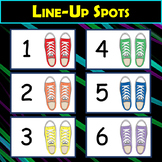 Sneaker Line Up Floor Spots - Classroom Management - PreK 