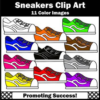 Colorful Tennis Shoes Clip Art 