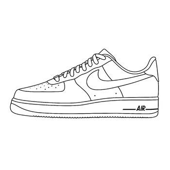 Sneakers Outline - Trainers Shoes Kicks Dunk - svg png jpg dxf eps ai pdf