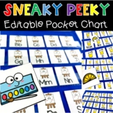 Sneaky Peeky Editable Pocket Chart  Numbers Alphabet Sight