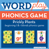 Prickly Plants Phonics Game L Blends and R Blends Game - W