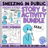 Sneezing in Public | Social Story Unit with Visuals, Vocab