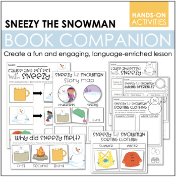 Preview of Sneezy the Snowman Book Companion: Winter Book Companion