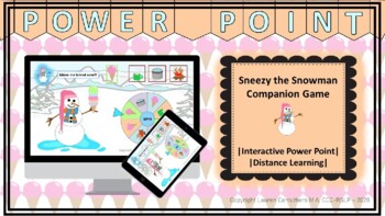 Preview of Sneezy the Snowman Companion Game | Interactive PowerPoint | Distance Learning |