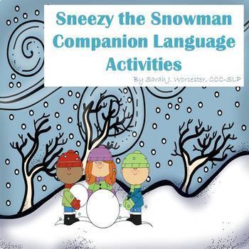 Preview of Sneezy the Snowman Verb Tense Activity Freebie