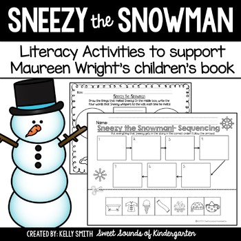 Preview of Sneezy the Snowman! Literacy Activities