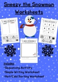 Sneezy the Snowman Worksheets + READ ALOUD